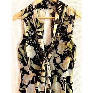 NWT WHITE HOUSE BLACK MARKET Floral Midi Dress Size 8 Wedding Guest